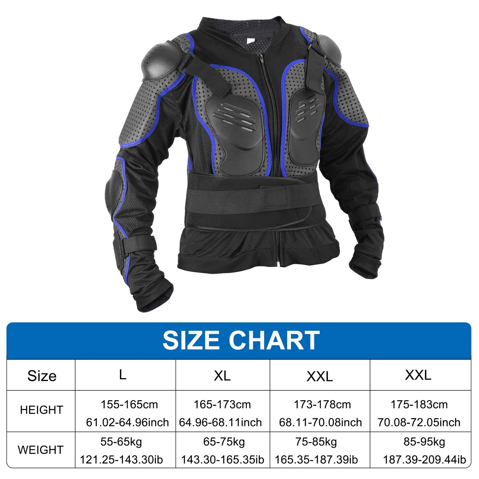 Riding Protective Gear for Off-Road Dirt Bike Motorcycle Blue Large