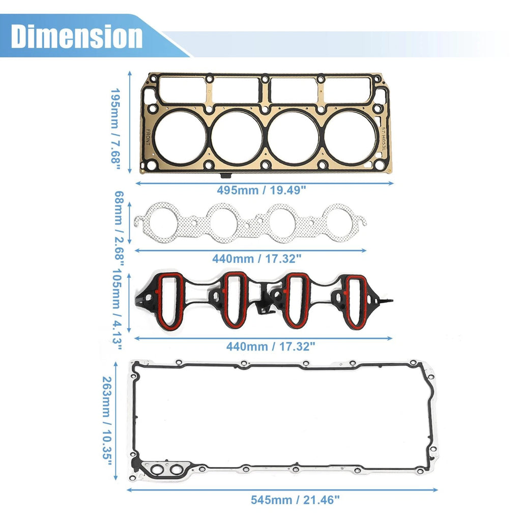 Cylinder Head Gasket Set Replacement for Chevy Silverado 1500 1999–2001