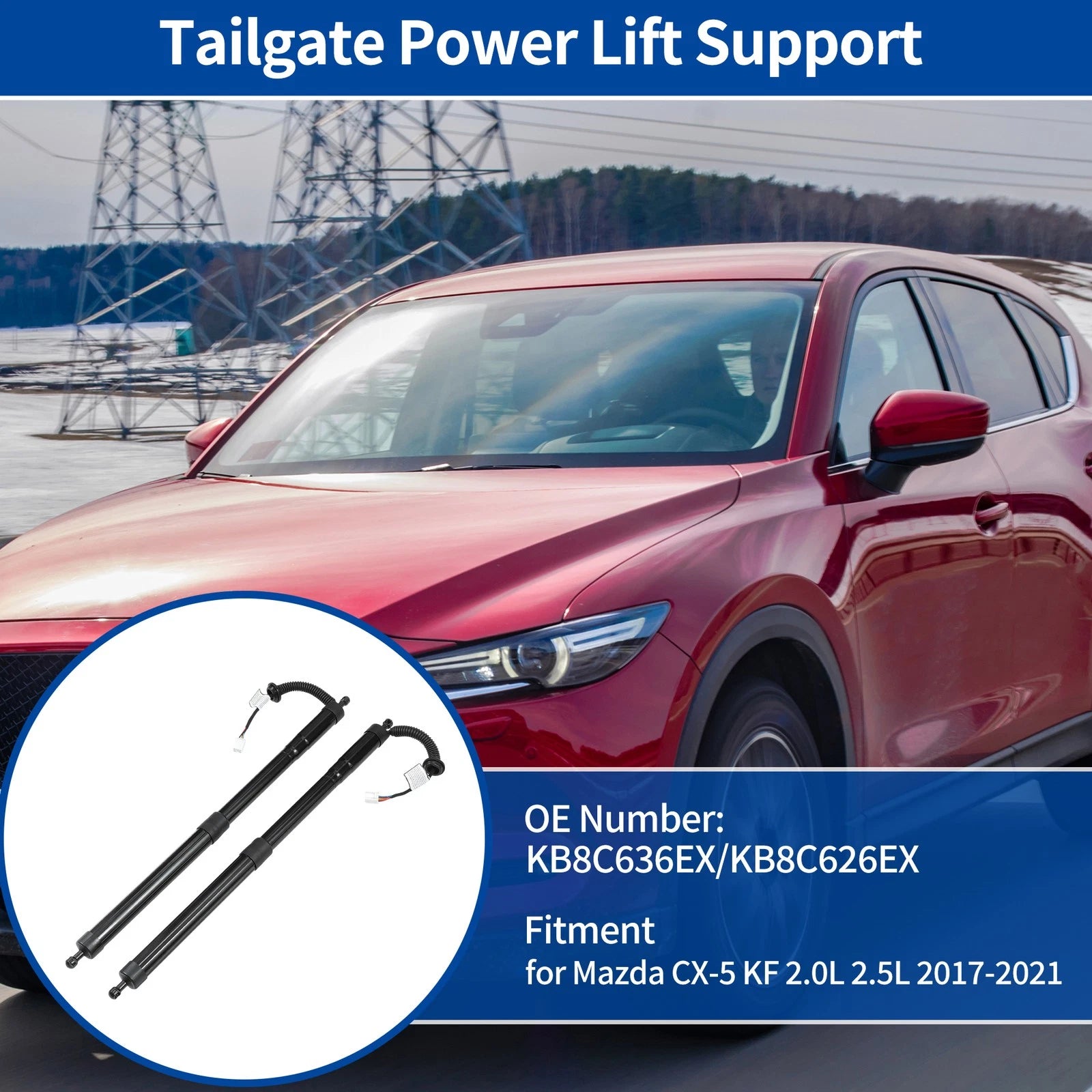 Rear LH Tailgate Power Lift Support Replacement for Mazda CX-5 (2017–2021)