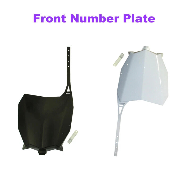 Front Number Plate for CRF110F CRF125F (2019–2022) Black/White