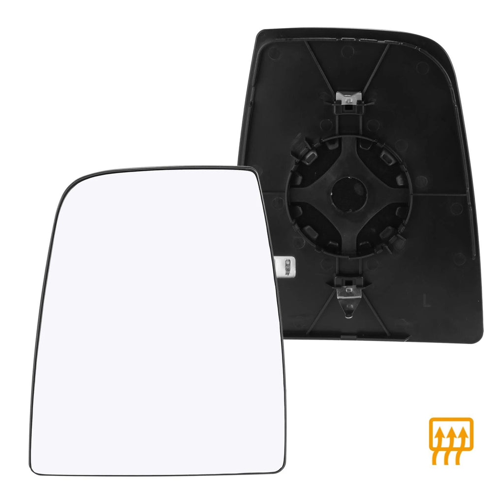 Rearview Mirror Glass Left Heated with Backing Plate for Ford Transit (2015-2020)