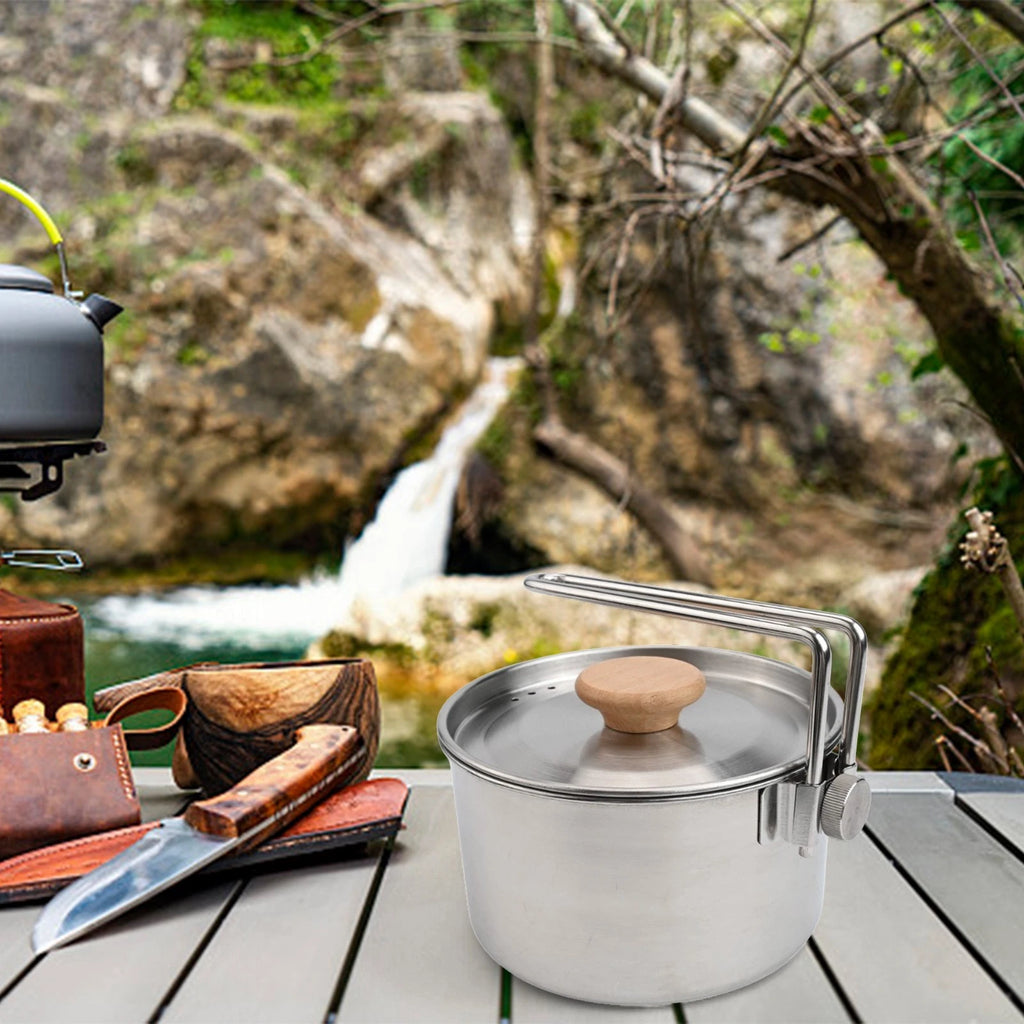 1L Camping Kettle with Sturdy Handle