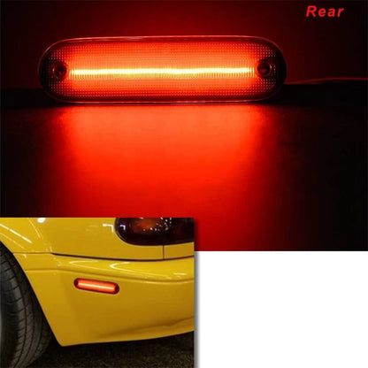 4Pcs For 1990-2005 Mazda Miata MX-5 Front Rear LED Side Marker Light Smoked Lens