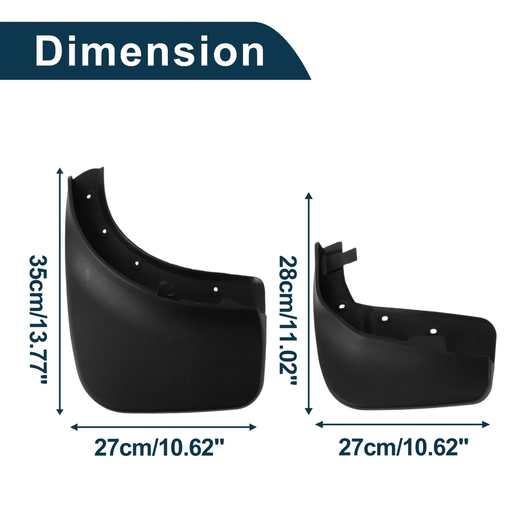 Mud Flaps Splash Guards 1 Set for Volkswagen Touareg (2011–2017)