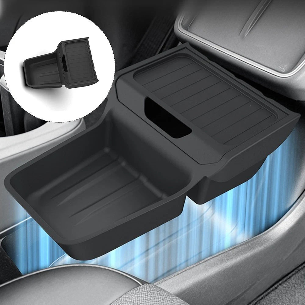 TPE Storage Box for Tesla Model Y (2025) Center Console Black