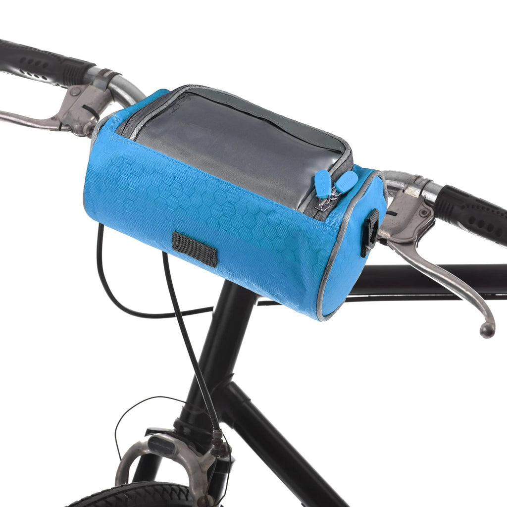Handlebar Bag Touch Screen Phone Holder Front Storage for Bike Blue (2010–2025)
