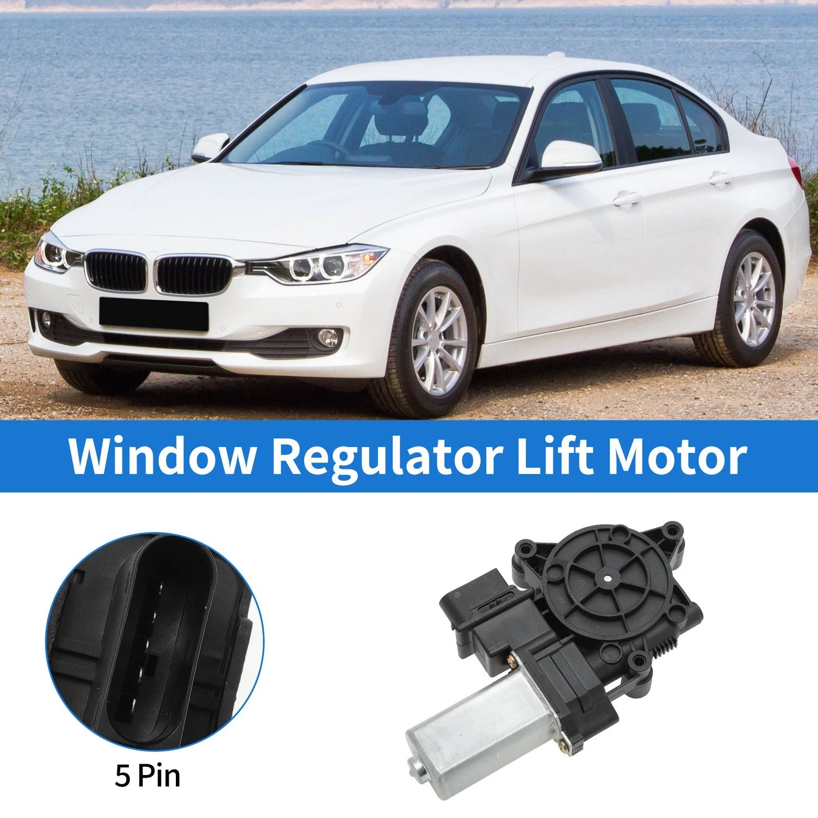 Power Window Regulator Lift Motor Replacement for BMW 1 Series 3 Series (2017–2019)