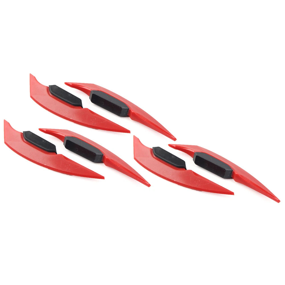 RED Motorcycle Fairing Winglets Side Spoiler Deflector Air Wing Kit Universal