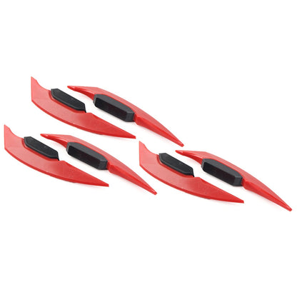 RED Motorcycle Fairing Winglets Side Spoiler Deflector Air Wing Kit Universal