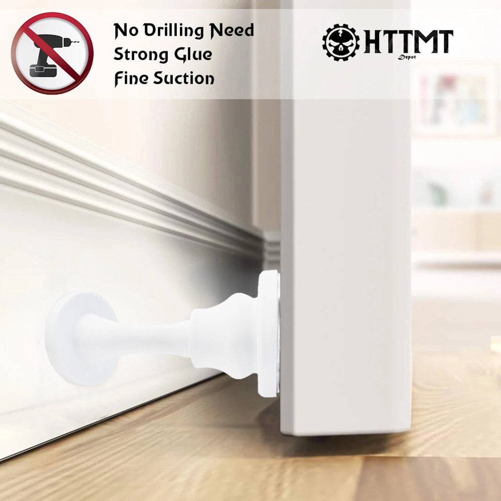 Silicone Door Stopper for Universal Use (Clear White)