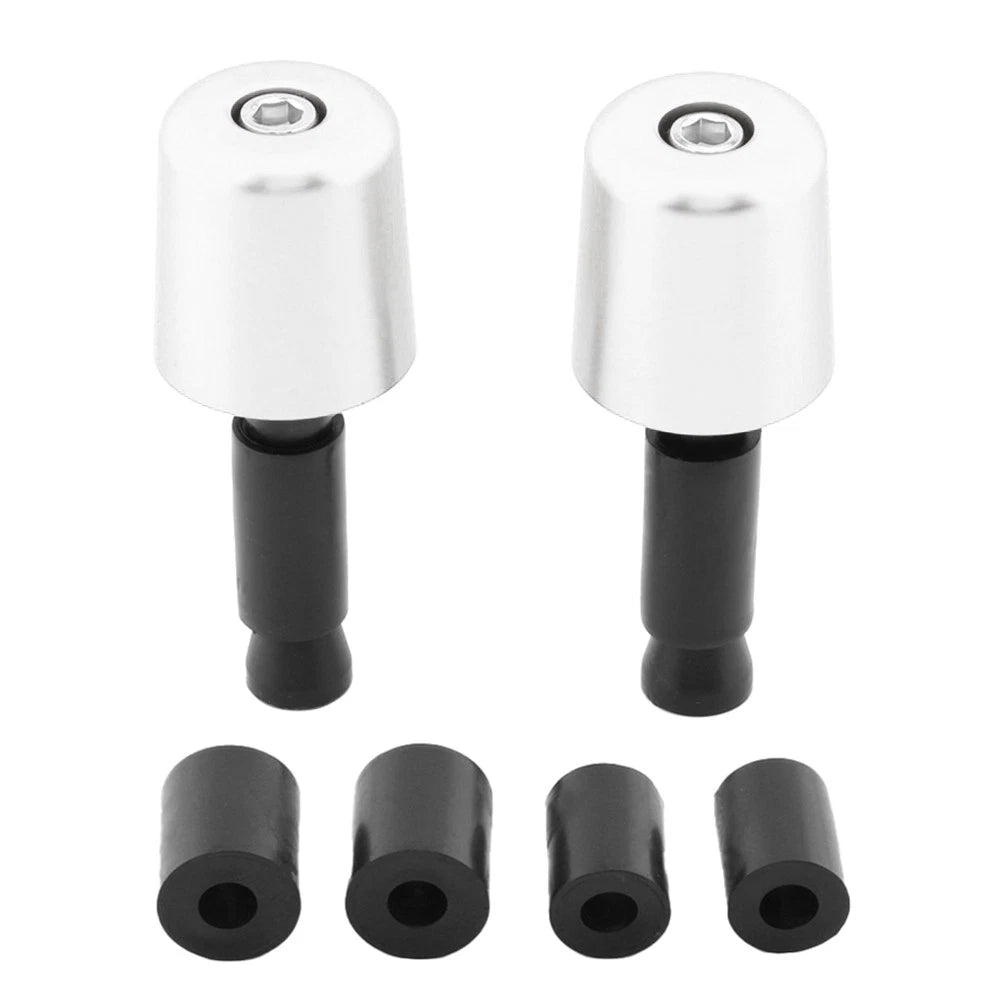 Handlebar Grips for Universal Motorcycle (1.5in/38.1mm) - Silver