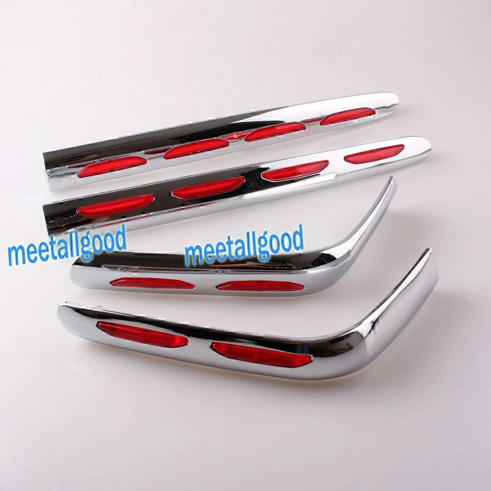 Chrome Lower Saddlebag Bottom Trim Moldings for Honda Goldwing GL1800 (2001–2011)