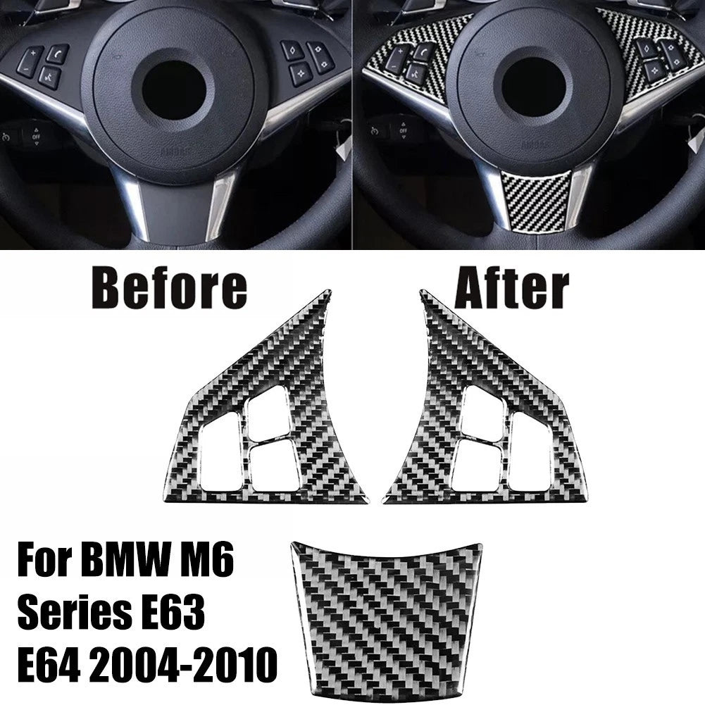 Quality Carbon Fiber Steering Wheel Trims for BMW 630Ci and Other Models