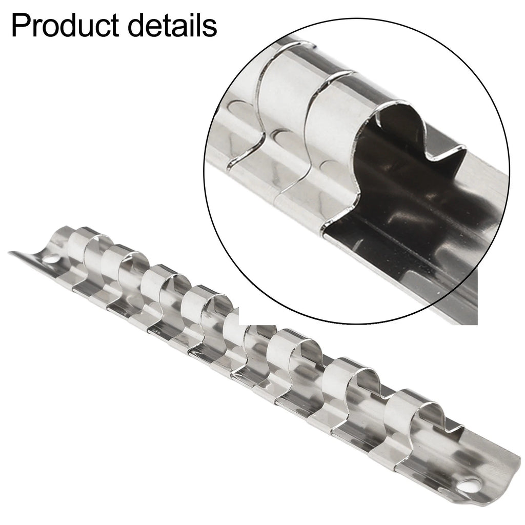 8-Clip Socket Rack Holder for Tool Organization