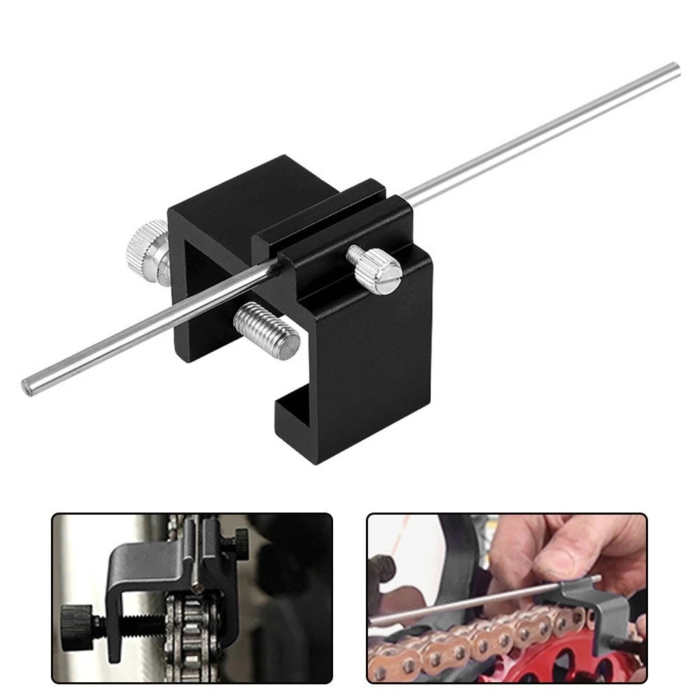Portable Chain Alignment Tool for Motorcycle Maintenance (Universal)