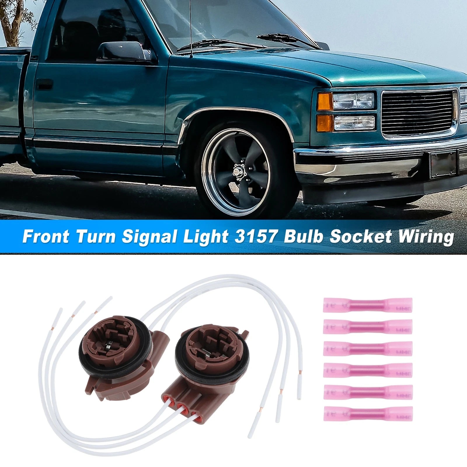 Front Turn Signal Light Bulb Socket Wiring for GMC Sierra 1500 2500 3500