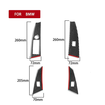Set of 4 Window Lift Switch Button Trim Covers for BMW 5 Series E60 (2004–2007)