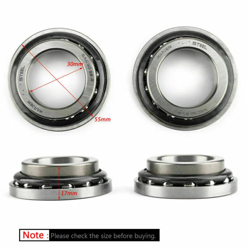 Steering Stem Bearing Seal Kit for Suzuki SV650 GSX-R1000 GSX1300 Hayabusa (T9)