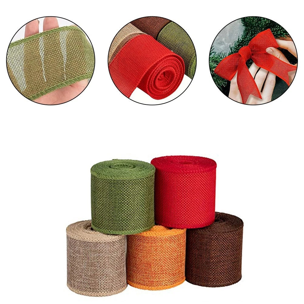 Set of 4 Decorative Ribbons for Crafting Projects (25 Yards)