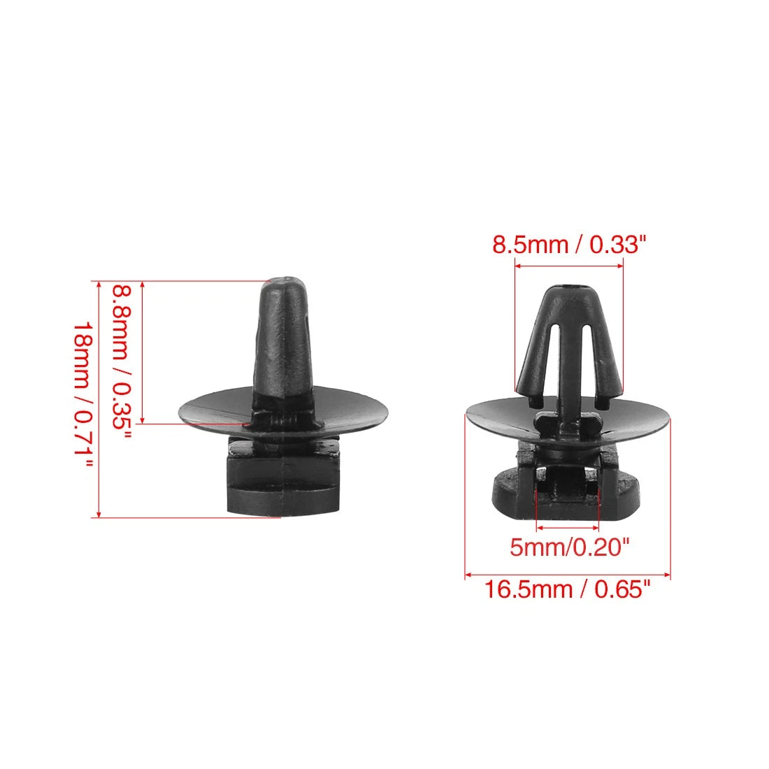 Car Clip Retainer Fastener Kit with Cable Tie for Audi VW Skoda (50pcs)