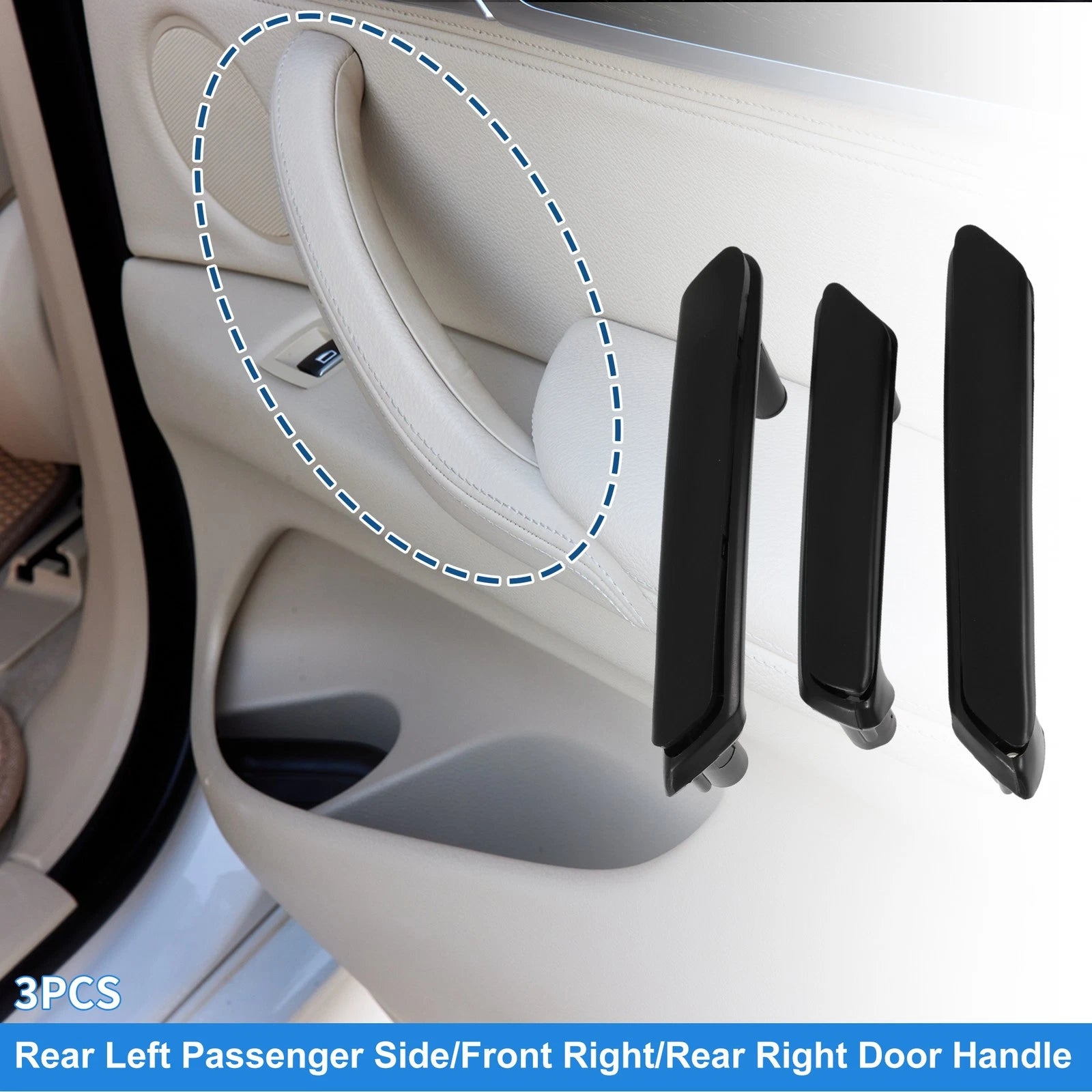 Inner Door Panel Handle for VW Passat B5 (2001–2005) No. 3B4867372 Black