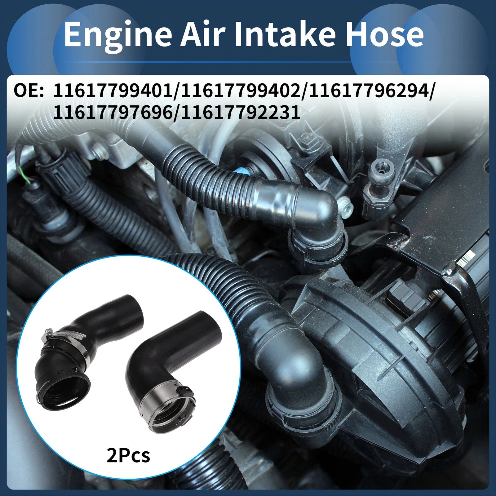 Engine Air Intake Hose Replacement for BMW 5 Series E60 525d (2004–2010)