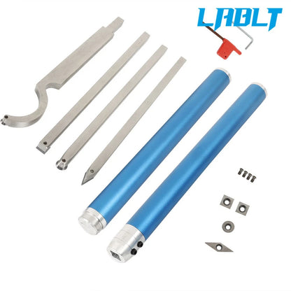 LABLT Carbide Wood Turning Tool Set for Lathe (Rougher, Finisher, Detailer, Hollower)