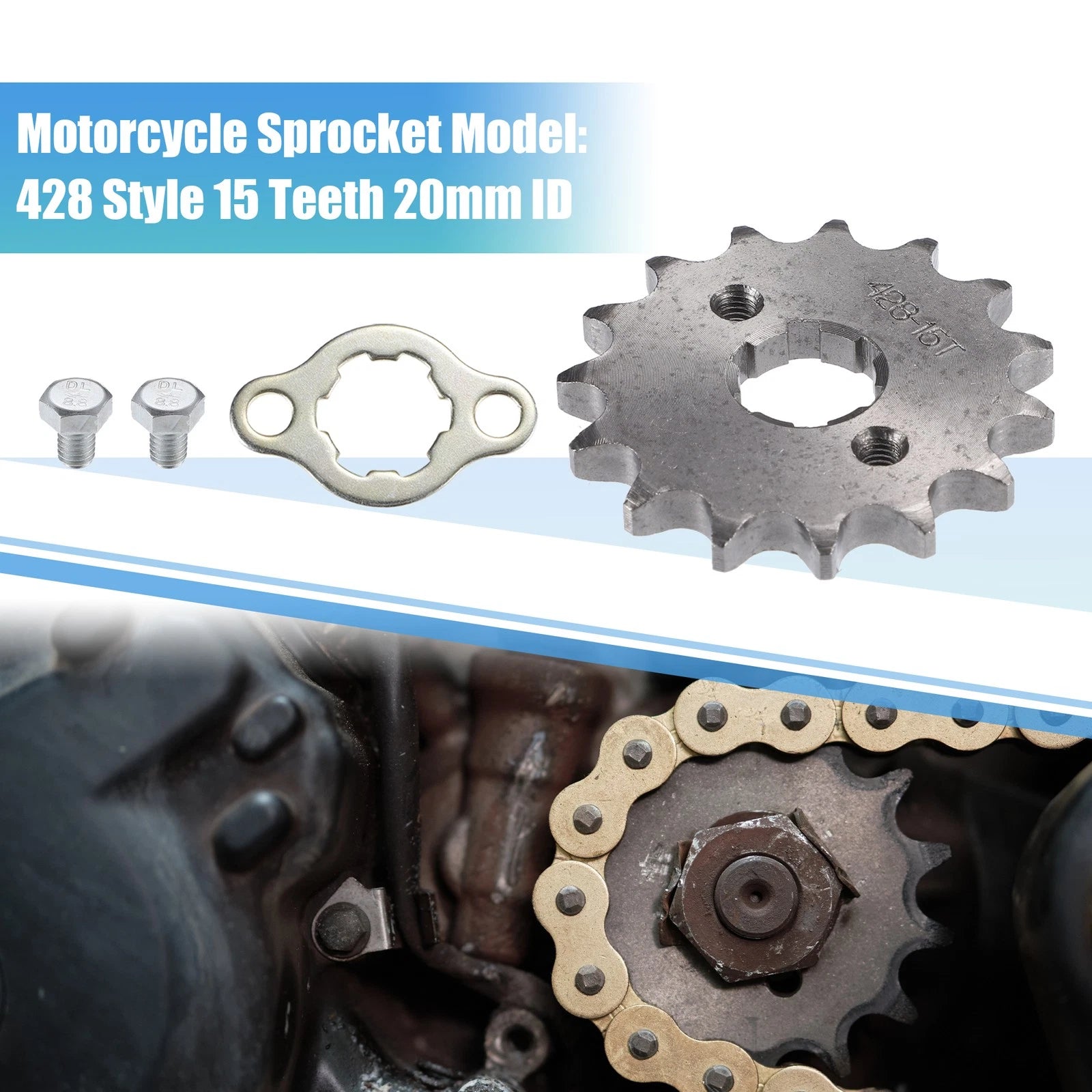 Engine Sprocket 15T 20mm ID Front Replacement Set for Pit Bike (2000–2024)