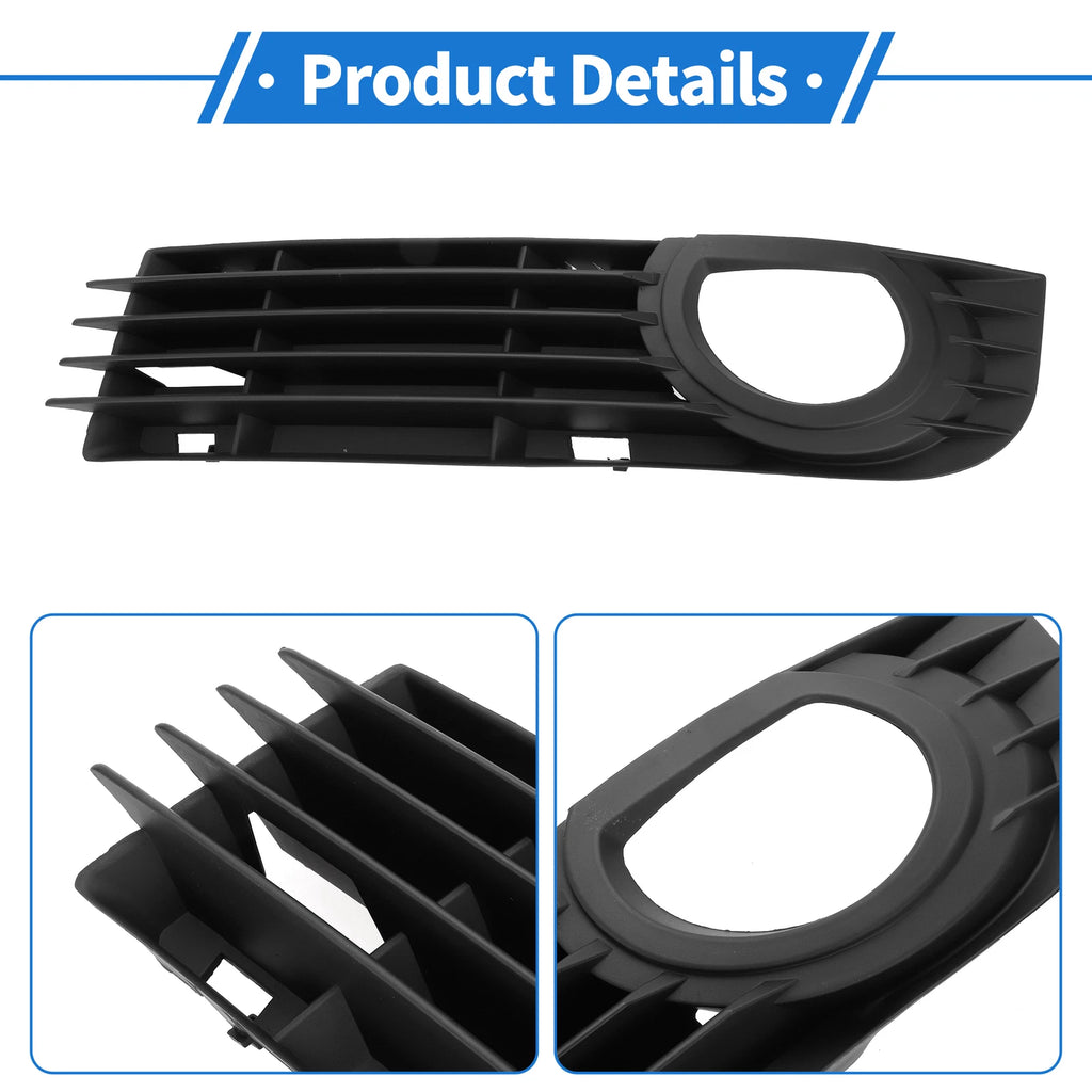 1pc Fog Light Grill for Audi A8 D3 (2005–2007) No. 4E0807681AD ABS