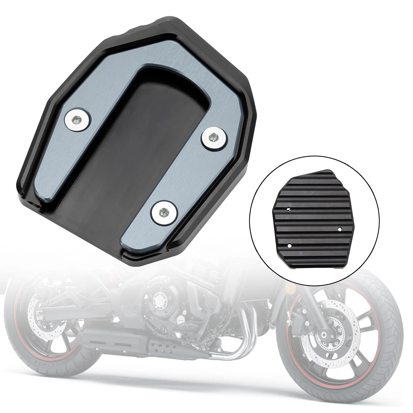 Kickstand Enlarger Plate Pad for Kawasaki Vulcan S 650 VN650 (2015–2021)
