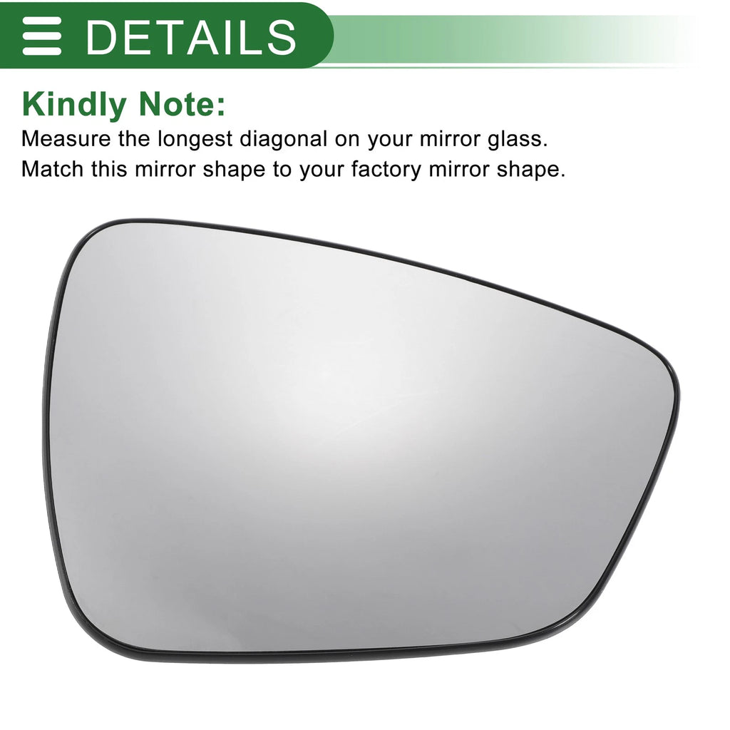Right Side Mirror Glass with Back Convex Heated Replacement for Ford Kuga (2019–2023)