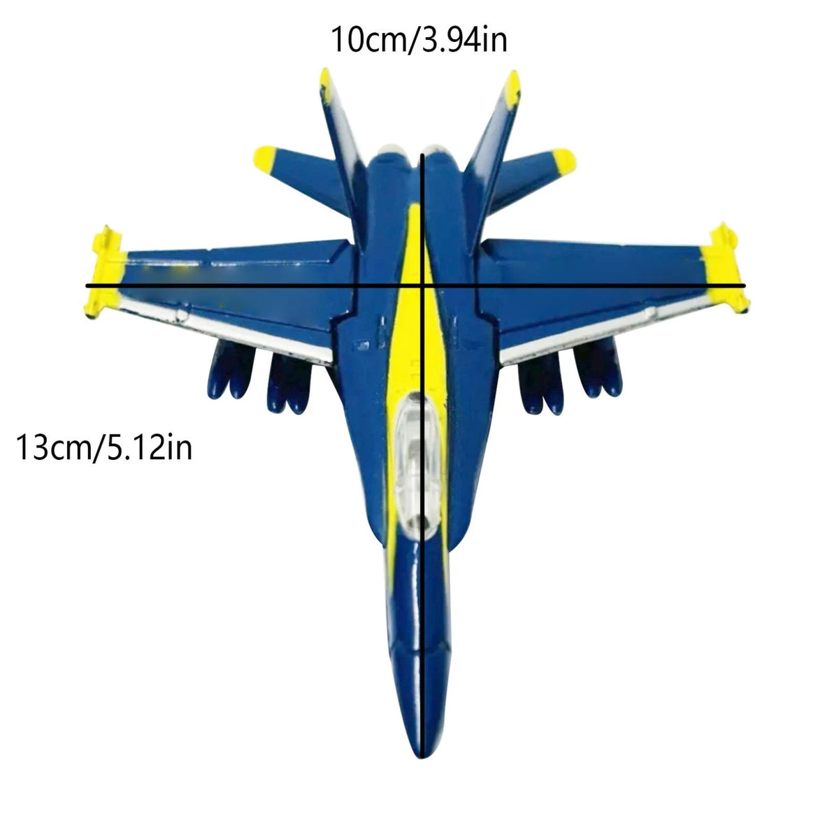 F/A-18 Hornet Model 1:64 Scale Die-Cast Alloy Blue Yellow Trim