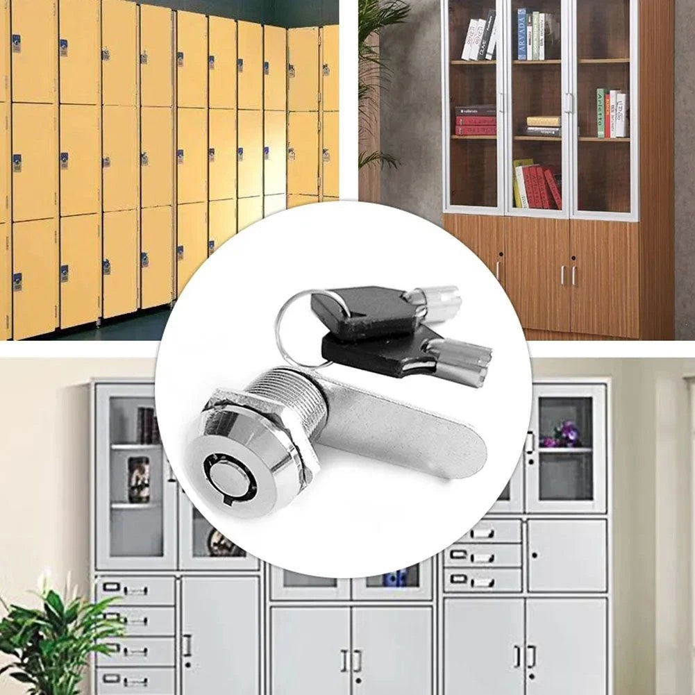 Cam Lock with 2 Keys for Drawers and Mailboxes