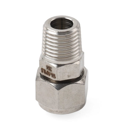 Compression Tube Fitting 1/4 PT Male Thread x 10mm OD Tube (304 Stainless Steel)