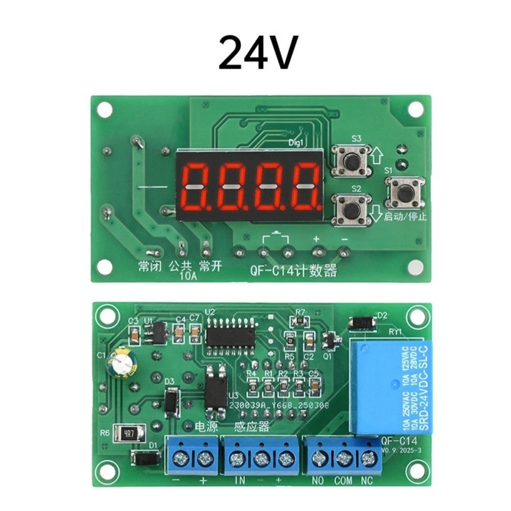 Digital 4 Digit LED Counter for DC12V 24V Applications