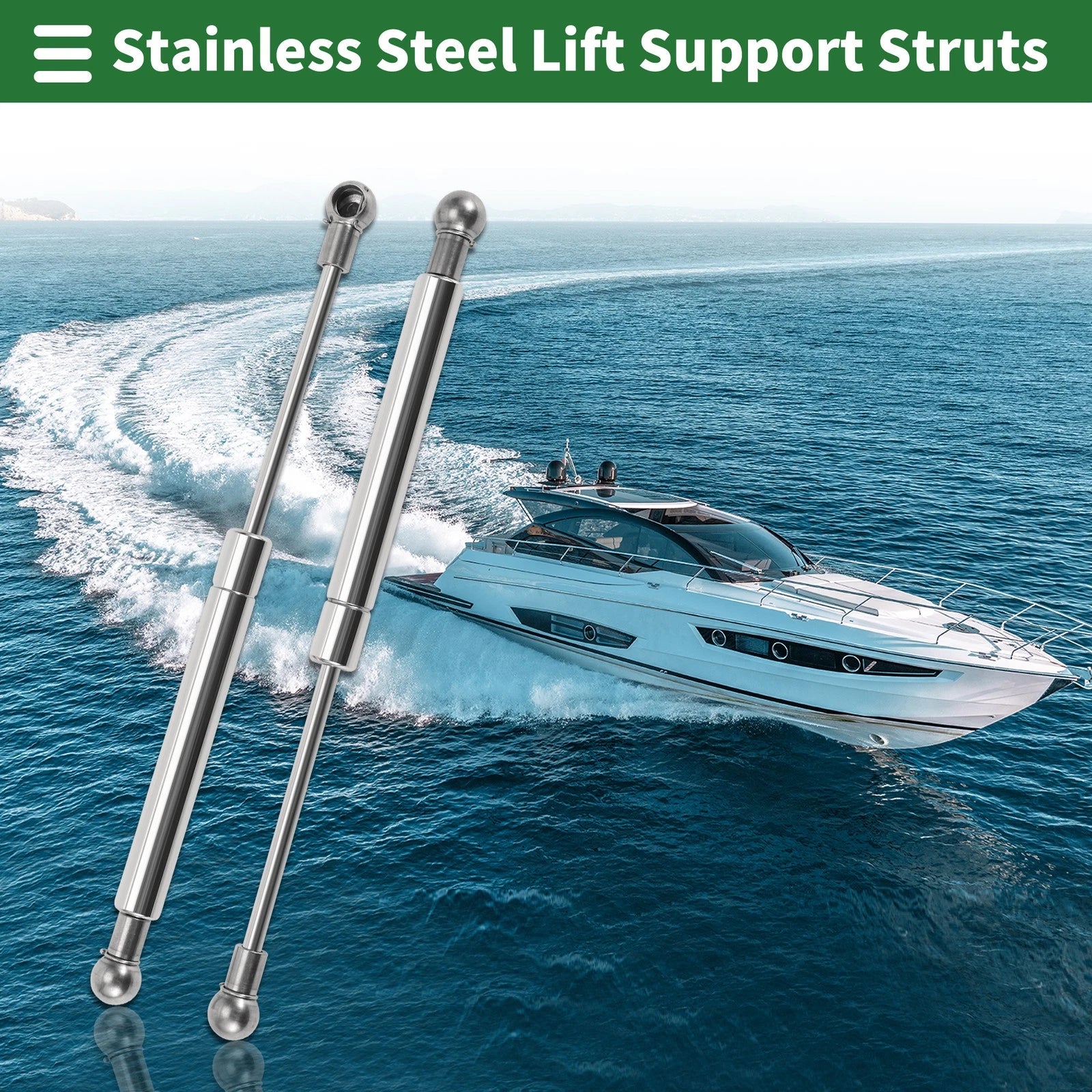 2X 10 Inch Ball Joint Lift Support Struts for Universal Applications