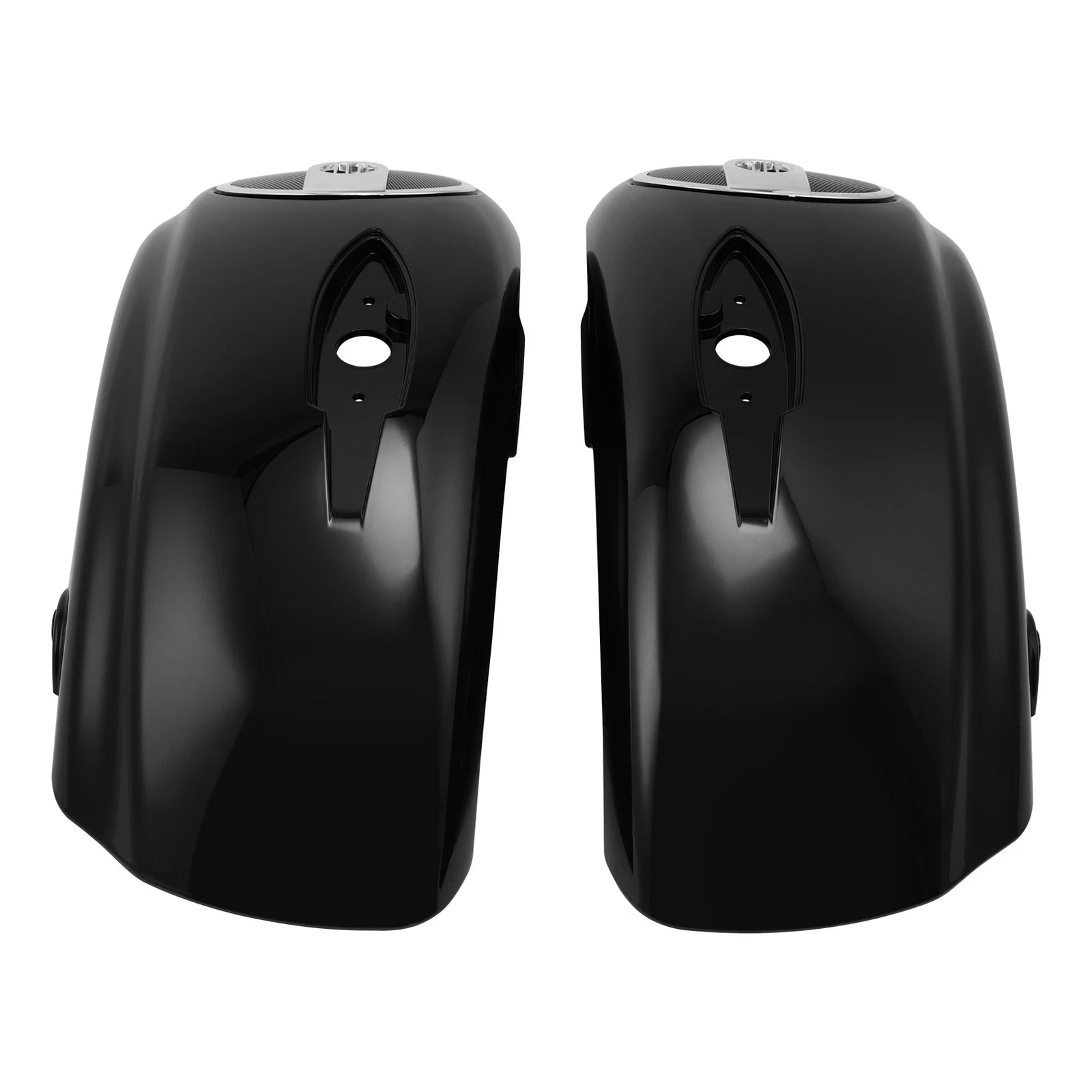Gloss Black Saddlebag Lids with 6.5'' Speaker Cutout for Indian Chieftain (2014–2018)