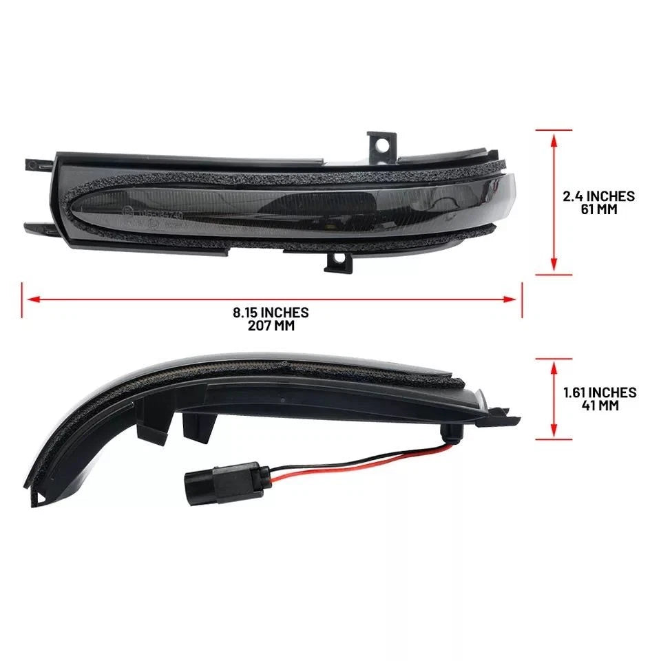 Smoke LED Side Mirror Turn Signal Lights for Honda Accord Hybrid Acura TSX (2004–2008)