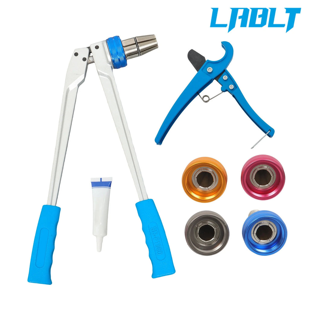 PEX Pipe Expander Tool Kit for Manual Use (3/8", 1/2", 3/4", 1")