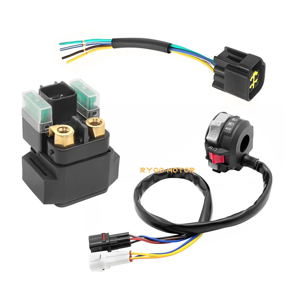 Start Stop Switch & Starter Solenoid Relay for Yamaha Raptor 125 250 (2008–2014)