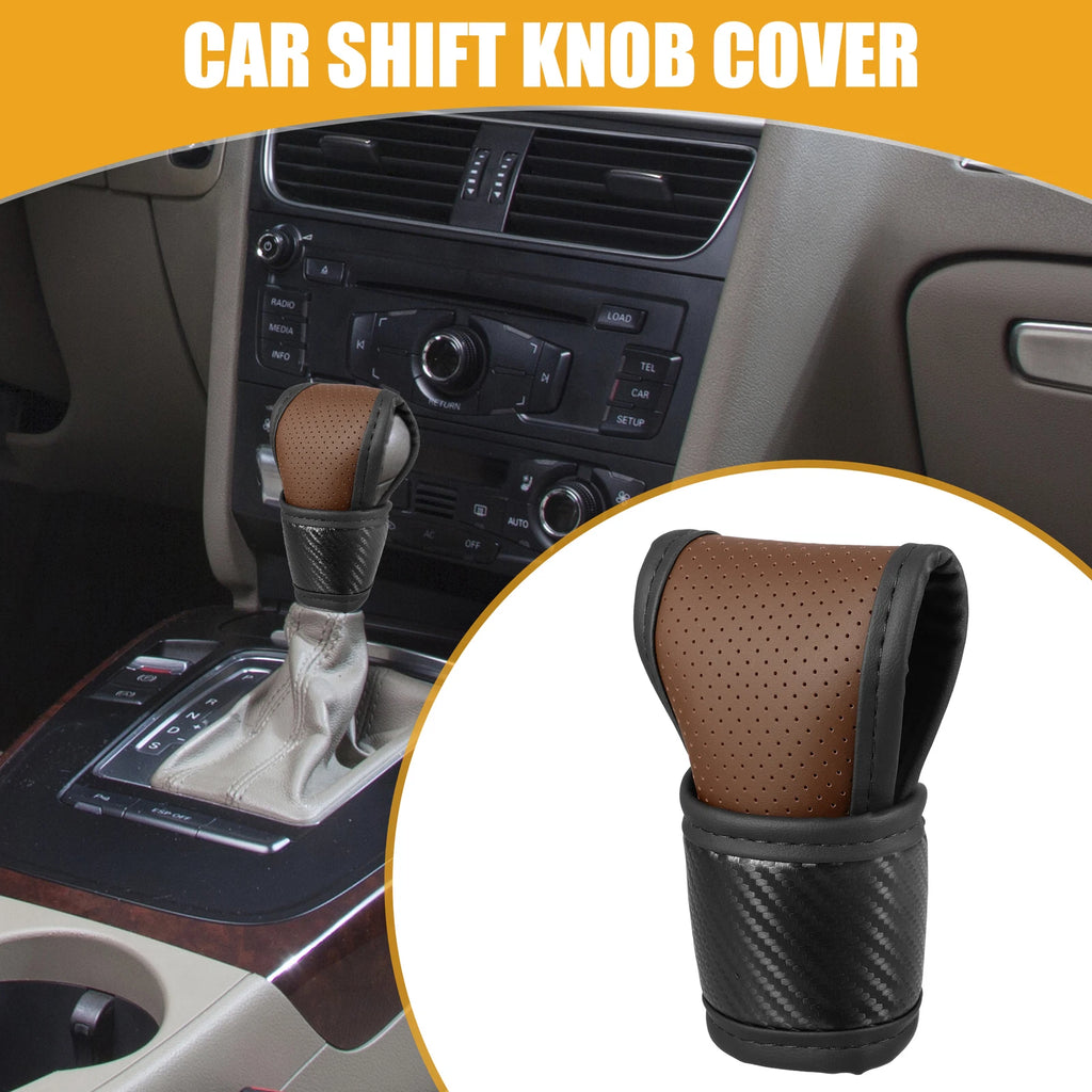 1 Pc Shift Knob Cover for Universal Automatic Gear Protector Brown