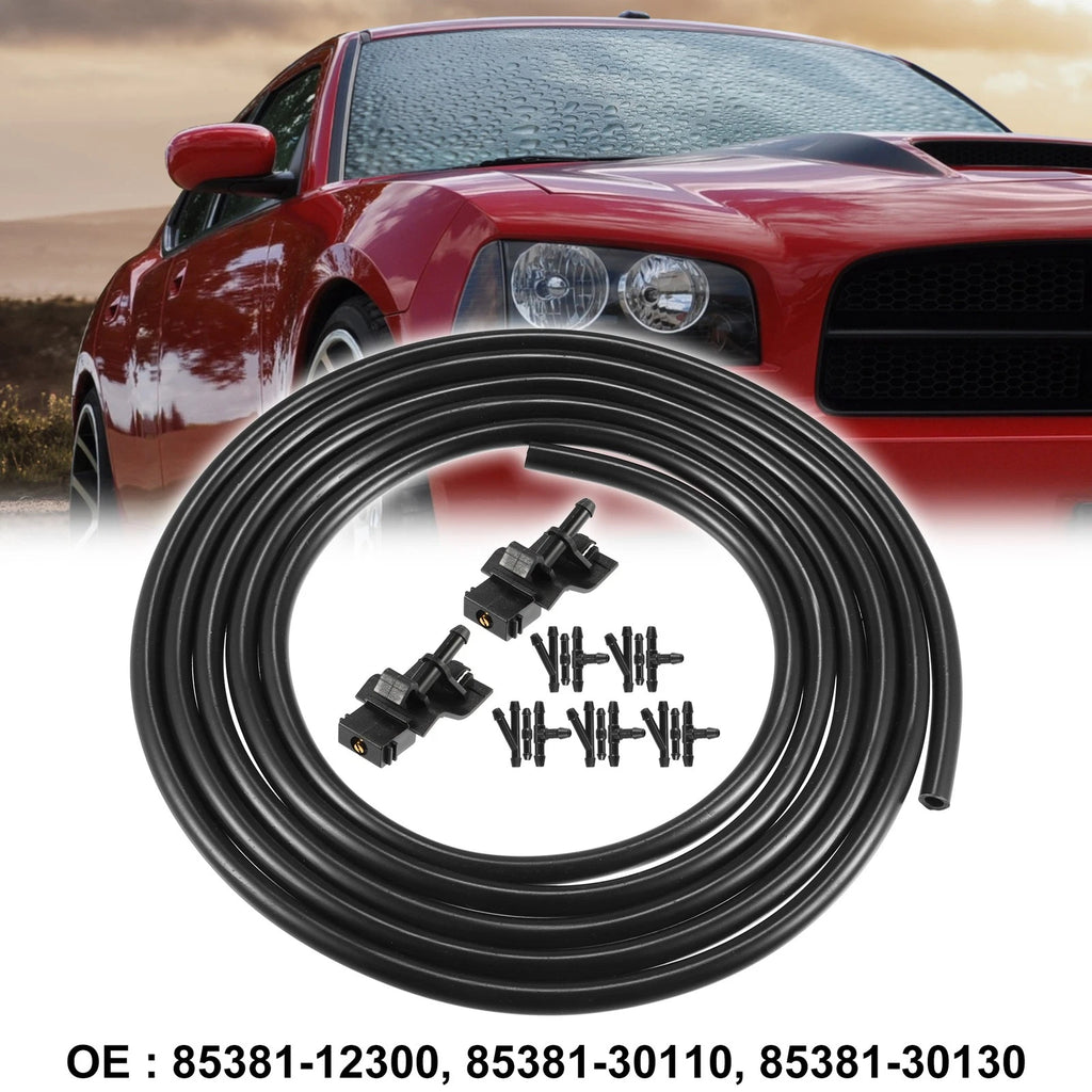 Windshield Washer Nozzle Hose Kit 2pcs Replacement for Toyota Scion (2004–2016)