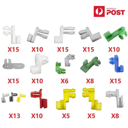 Set of 10 Universal Door Lock Rod Clips Fastener Retainer Wire Clip
