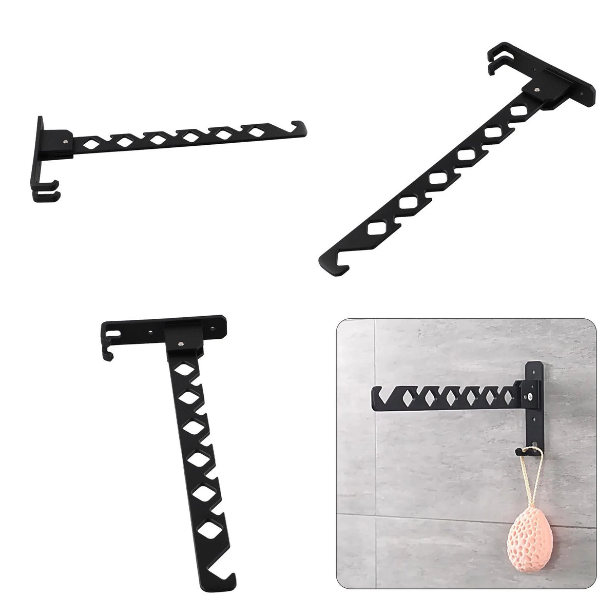 Foldable Clothes Drying Rack for Walls (Laundry Rooms, Balconies)