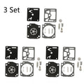 Set of 3 Carburetor Rebuild Kits for Zama RB-122 Husqvarna 346XP 350 353