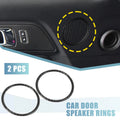 2Pcs Door Speaker Rings Cover Replacement for Ford Mustang (2015–2020)