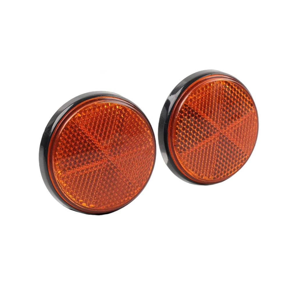 2X LED Motorcycle Round Reflector Tail Brake Turn Signal Light M6