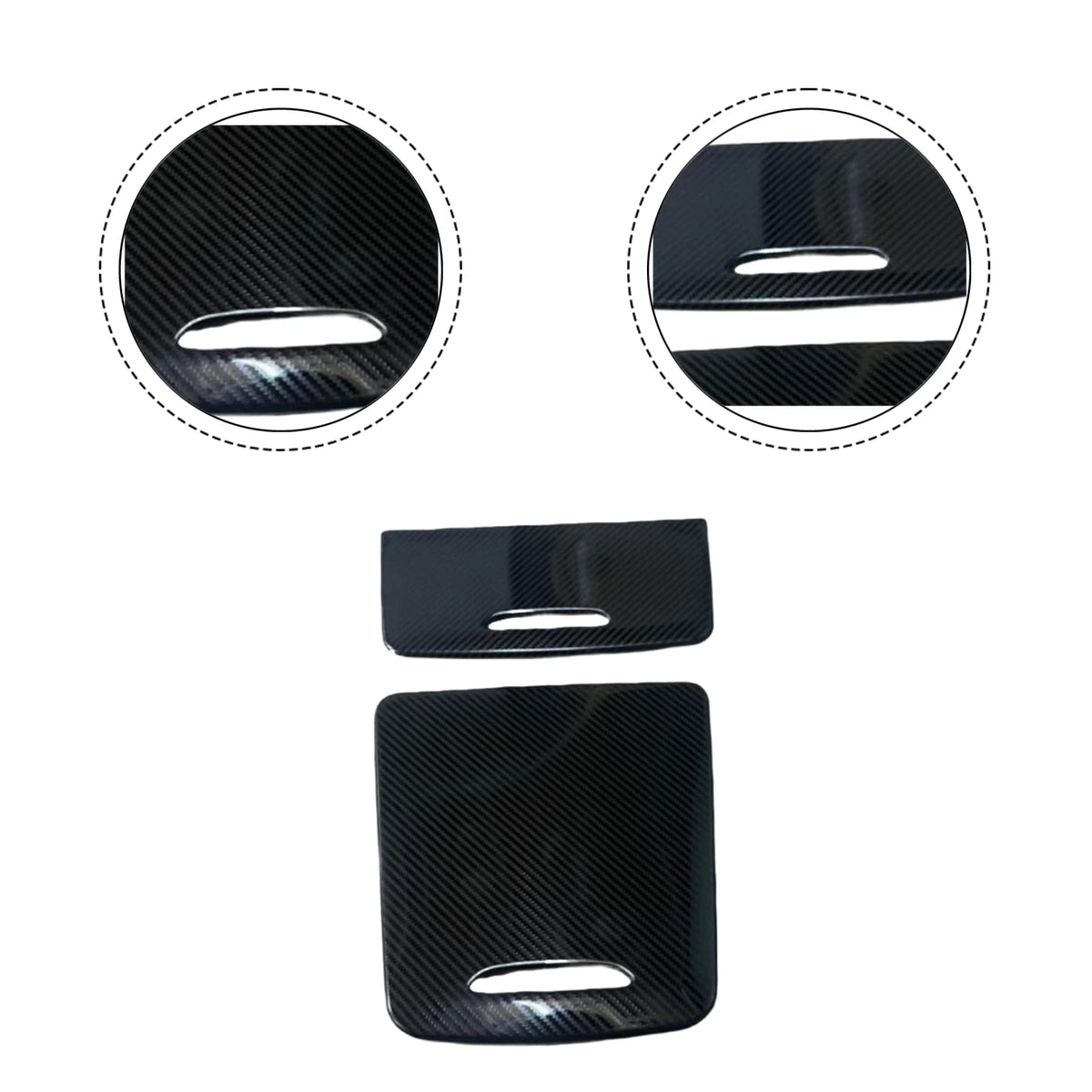 Carbon Fiber Style Center Console Storage Panel for Mercedes (2014–2017)