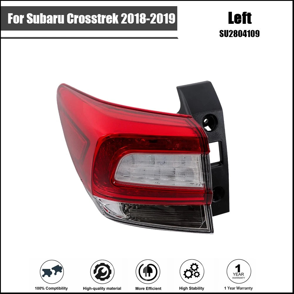 Tail Light Assembly for Subaru Crosstrek (2018–2019) Left Driver Rear Halogen