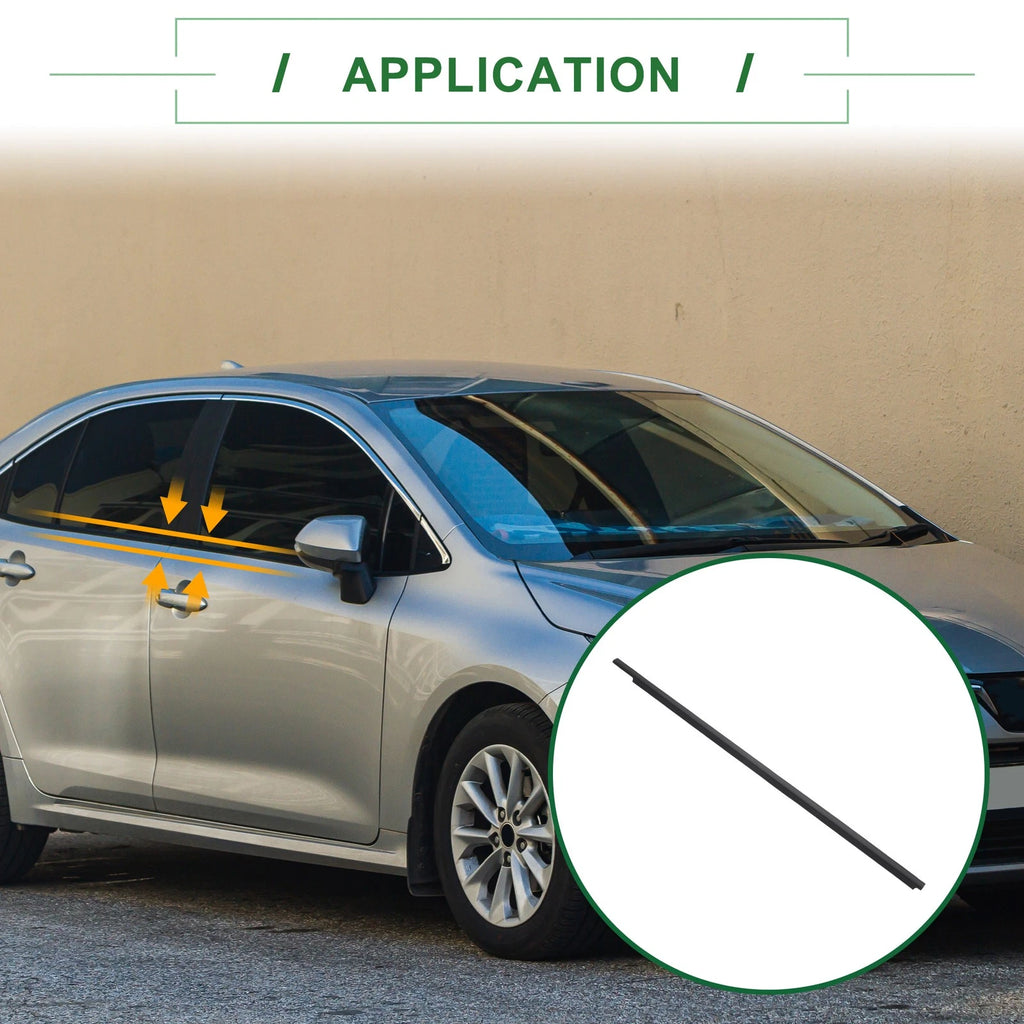 2pcs Front Left Right Weatherstrip Window Seal Replacement for Toyota Corolla (2003–2008)